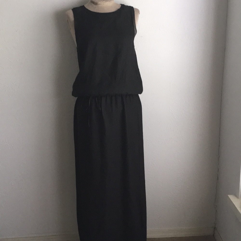 VINCE. Silk diamond embossed maxi dress S